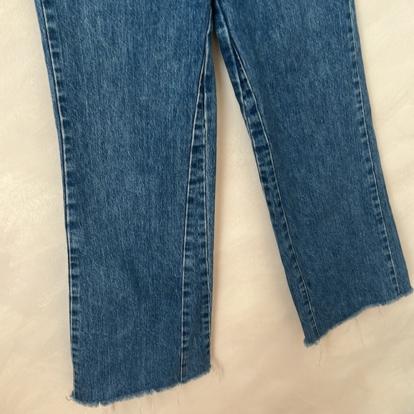 Re/done high rise Wide Leg Crop blue jeans size 26 - Picture 3 of 10
